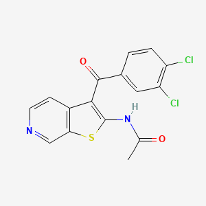 molecular formula C16H10Cl2N2O2S B14194809 N-[3-(3,4-Dichlorobenzoyl)thieno[2,3-c]pyridin-2-yl]acetamide CAS No. 914644-24-9