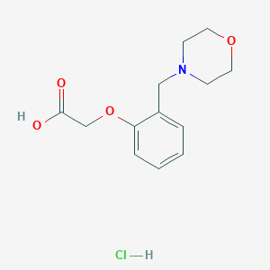 molecular formula C13H18ClNO4 B1419484 [2-(吗啉-4-基甲基)苯氧基]-乙酸盐酸盐 CAS No. 1185293-33-7