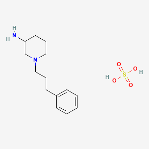 molecular formula C14H24N2O4S B1419485 1-(3-苯基丙基)哌啶-3-胺硫酸盐 CAS No. 1019331-36-2