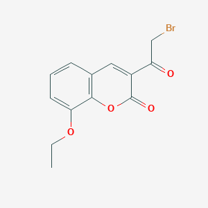 molecular formula C13H11BrO4 B14194853 3-(Bromoacetyl)-8-ethoxy-2H-1-benzopyran-2-one CAS No. 880105-76-0