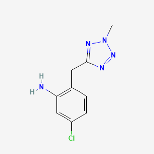 molecular formula C9H10ClN5 B14194864 5-Chloro-2-[(2-methyl-2H-tetrazol-5-yl)methyl]aniline CAS No. 922711-50-0