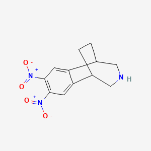 molecular formula C12H13N3O4 B14194867 1,5-Ethano-1H-3-benzazepine, 2,3,4,5-tetrahydro-7,8-dinitro- CAS No. 832089-06-2