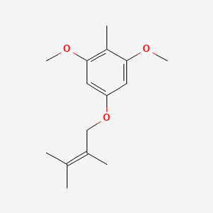 molecular formula C15H22O3 B14194894 5-[(2,3-Dimethylbut-2-en-1-yl)oxy]-1,3-dimethoxy-2-methylbenzene CAS No. 831171-18-7