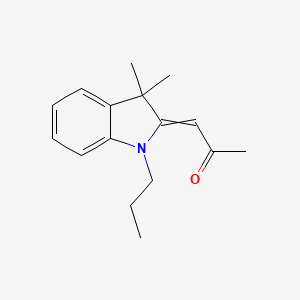 1-(3,3-Dimethyl-1-propyl-1,3-dihydro-2H-indol-2-ylidene)propan-2-one