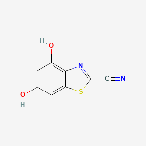 molecular formula C8H4N2O2S B1419493 4,6-二羟基苯并[d]噻唑-2-碳腈 CAS No. 7267-41-6