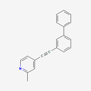 molecular formula C20H15N B14194957 4-[([1,1'-Biphenyl]-3-yl)ethynyl]-2-methylpyridine CAS No. 918540-92-8