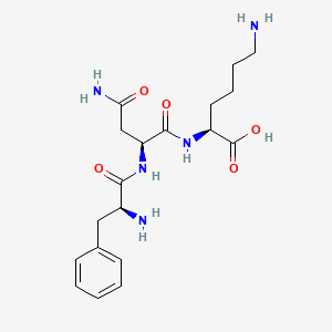 molecular formula C19H29N5O5 B14194959 L-Phenylalanyl-L-asparaginyl-L-lysine CAS No. 874620-89-0