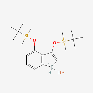 lithium;tert-butyl-[[3-[tert-butyl(dimethyl)silyl]oxy-1H-inden-1-id-4-yl]oxy]-dimethylsilane