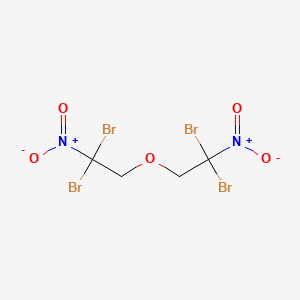 molecular formula C4H4Br4N2O5 B14194989 1,1-Dibromo-2-(2,2-dibromo-2-nitroethoxy)-1-nitroethane CAS No. 834887-52-4