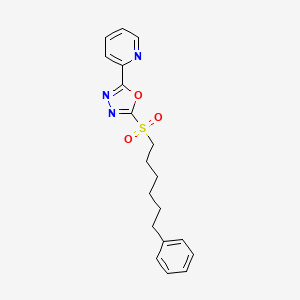 2-[5-(6-Phenylhexane-1-sulfonyl)-1,3,4-oxadiazol-2-yl]pyridine