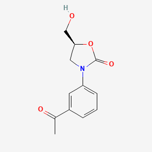 (5S)-3-(3-acetylphenyl)-5-(hydroxymethyl)-1,3-oxazolidin-2-one