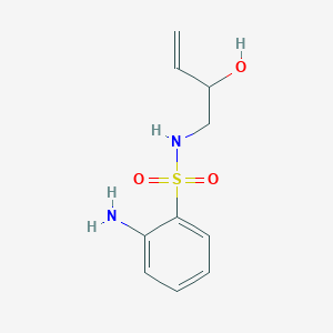 molecular formula C10H14N2O3S B14195043 2-Amino-N-(2-hydroxybut-3-en-1-yl)benzene-1-sulfonamide CAS No. 921617-06-3