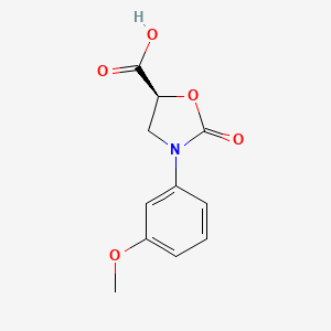 molecular formula C11H11NO5 B14195044 (5S)-3-(3-methoxyphenyl)-2-oxo-1,3-oxazolidine-5-carboxylic acid CAS No. 918543-56-3