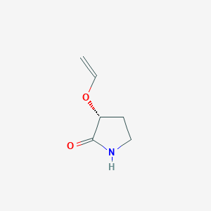 molecular formula C6H9NO2 B14195064 (3R)-3-(Ethenyloxy)pyrrolidin-2-one CAS No. 881831-59-0