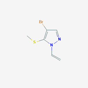 molecular formula C6H7BrN2S B14195095 4-Bromo-1-ethenyl-5-(methylsulfanyl)-1H-pyrazole CAS No. 923036-05-9