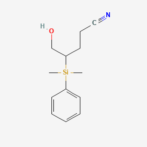 4-[Dimethyl(phenyl)silyl]-5-hydroxypentanenitrile