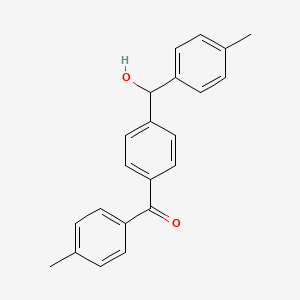 molecular formula C22H20O2 B14195114 {4-[Hydroxy(4-methylphenyl)methyl]phenyl}(4-methylphenyl)methanone CAS No. 919356-01-7