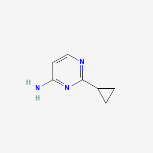 molecular formula C7H9N3 B1419514 2-环丙基嘧啶-4-胺 CAS No. 265324-26-3