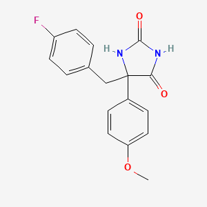 5-[(4-Fluorophenyl)methyl]-5-(4-methoxyphenyl)imidazolidine-2,4-dione