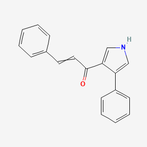 molecular formula C19H15NO B14195178 3-phenyl-1-(4-phenyl-1H-pyrrol-3-yl)prop-2-en-1-one CAS No. 833457-98-0