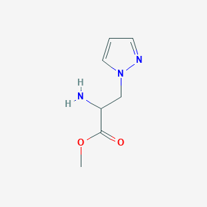 molecular formula C7H11N3O2 B1419518 2-氨基-3-(1H-吡唑-1-基)丙酸甲酯 CAS No. 688303-91-5