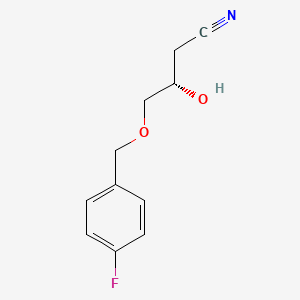 molecular formula C11H12FNO2 B14195181 (3S)-4-[(4-Fluorophenyl)methoxy]-3-hydroxybutanenitrile CAS No. 922735-32-8