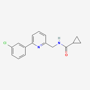 molecular formula C16H15ClN2O B14195186 N-{[6-(3-Chlorophenyl)pyridin-2-yl]methyl}cyclopropanecarboxamide CAS No. 833456-31-8