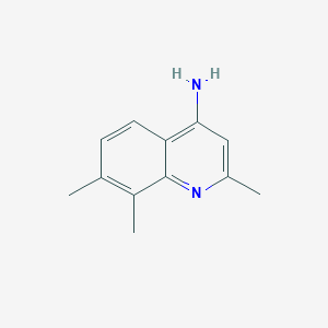 molecular formula C12H14N2 B141952 2,7,8-Trimethylquinolin-4-amine CAS No. 147147-70-4