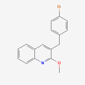 molecular formula C17H14BrNO B14195212 3-[(4-Bromophenyl)methyl]-2-methoxyquinoline CAS No. 918648-52-9