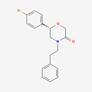 molecular formula C18H18BrNO2 B14195232 (6S)-6-(4-bromophenyl)-4-(2-phenylethyl)morpholin-3-one CAS No. 920798-36-3