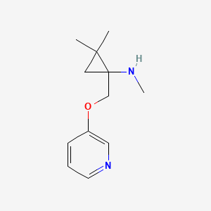 N,2,2-Trimethyl-1-{[(pyridin-3-yl)oxy]methyl}cyclopropan-1-amine