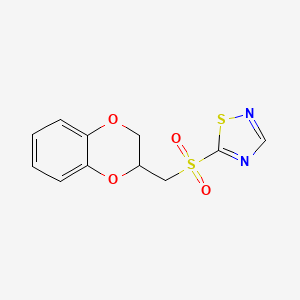 5-[(2,3-Dihydro-1,4-benzodioxin-2-yl)methanesulfonyl]-1,2,4-thiadiazole