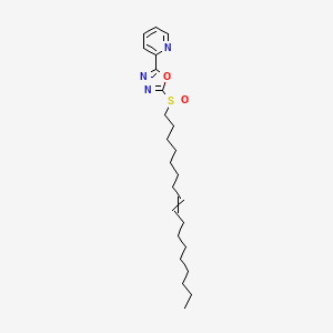 molecular formula C24H37N3O2S B14195239 2-[5-(Heptadec-8-ene-1-sulfinyl)-1,3,4-oxadiazol-2-YL]pyridine CAS No. 832077-74-4