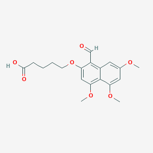 5-[(1-Formyl-4,5,7-trimethoxynaphthalen-2-YL)oxy]pentanoic acid