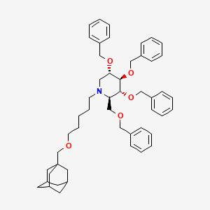 molecular formula C50H63NO5 B14195254 (2R,3R,4R,5S)-3,4,5-Tris(benzyloxy)-2-[(benzyloxy)methyl]-1-{5-[(tricyclo[3.3.1.1~3,7~]decan-1-yl)methoxy]pentyl}piperidine CAS No. 857254-45-6