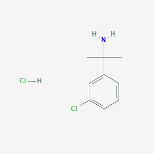 molecular formula C9H13Cl2N B1419526 2-(3-氯苯基)丙烷-2-胺盐酸盐 CAS No. 1216523-22-6