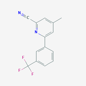 4-Methyl-6-[3-(trifluoromethyl)phenyl]pyridine-2-carbonitrile