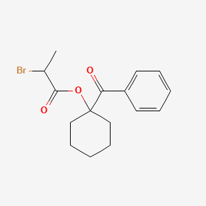 1-Benzoylcyclohexyl 2-bromopropanoate