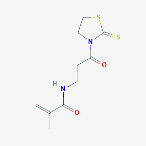 molecular formula C10H14N2O2S2 B14195333 2-methyl-N-[3-oxo-3-(2-sulfanylidene-1,3-thiazolidin-3-yl)propyl]prop-2-enamide CAS No. 920282-31-1