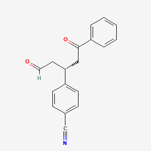 4-[(3R)-1,5-dioxo-1-phenylpentan-3-yl]benzonitrile