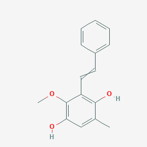 molecular formula C16H16O3 B14195351 2-Methoxy-5-methyl-3-(2-phenylethenyl)benzene-1,4-diol CAS No. 923025-95-0