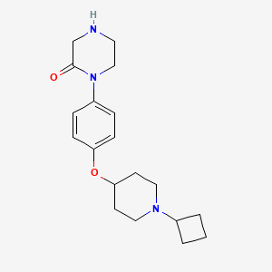 1-{4-[(1-Cyclobutylpiperidin-4-yl)oxy]phenyl}piperazin-2-one