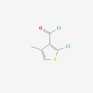 molecular formula C6H4Cl2OS B1419538 2-氯-4-甲硫基苯并噻吩-3-酰氯 CAS No. 85345-23-9