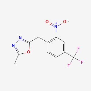 2-Methyl-5-{[2-nitro-4-(trifluoromethyl)phenyl]methyl}-1,3,4-oxadiazole