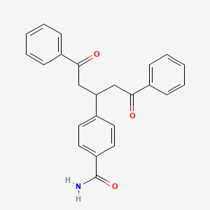 molecular formula C24H21NO3 B14195421 4-(1,5-Dioxo-1,5-diphenylpentan-3-yl)benzamide CAS No. 877305-60-7