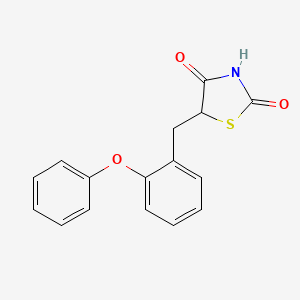 molecular formula C16H13NO3S B14195423 5-[(2-Phenoxyphenyl)methyl]-1,3-thiazolidine-2,4-dione CAS No. 917605-52-8