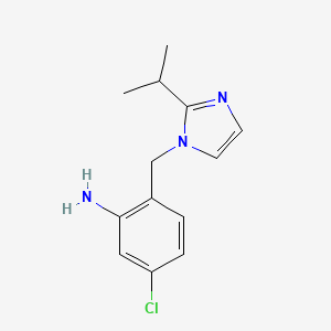 molecular formula C13H16ClN3 B14195435 5-Chloro-2-[(2-isopropyl-1H-imidazol-1-yl)methyl]aniline CAS No. 922711-61-3