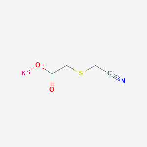 molecular formula C4H4KNO2S B1419544 [(氰甲基)硫代]乙酸钾 CAS No. 52069-54-2