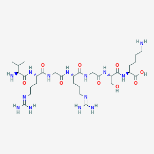 L-Valyl-N~5~-(diaminomethylidene)-L-ornithylglycyl-N~5~-(diaminomethylidene)-L-ornithylglycyl-L-seryl-L-lysine