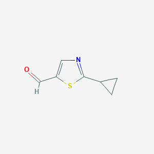 molecular formula C7H7NOS B1419549 2-环丙基噻唑-5-甲醛 CAS No. 877385-86-9